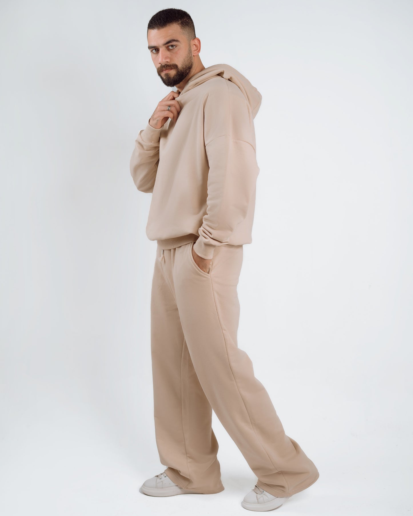 Men’s Oversized Hoodie – Beige