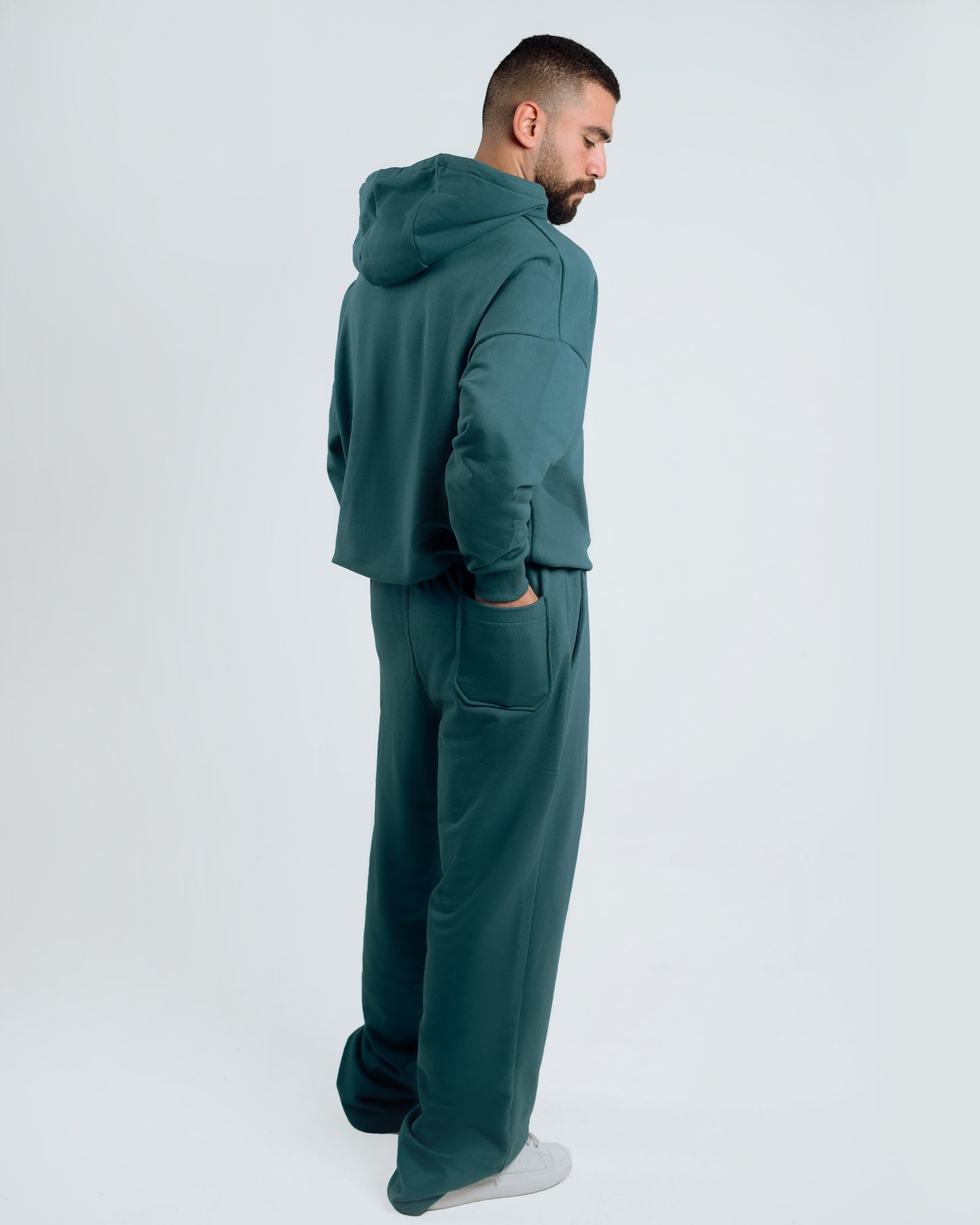 Wide Leg Sweatpants – Premium Cotton – Dark Green