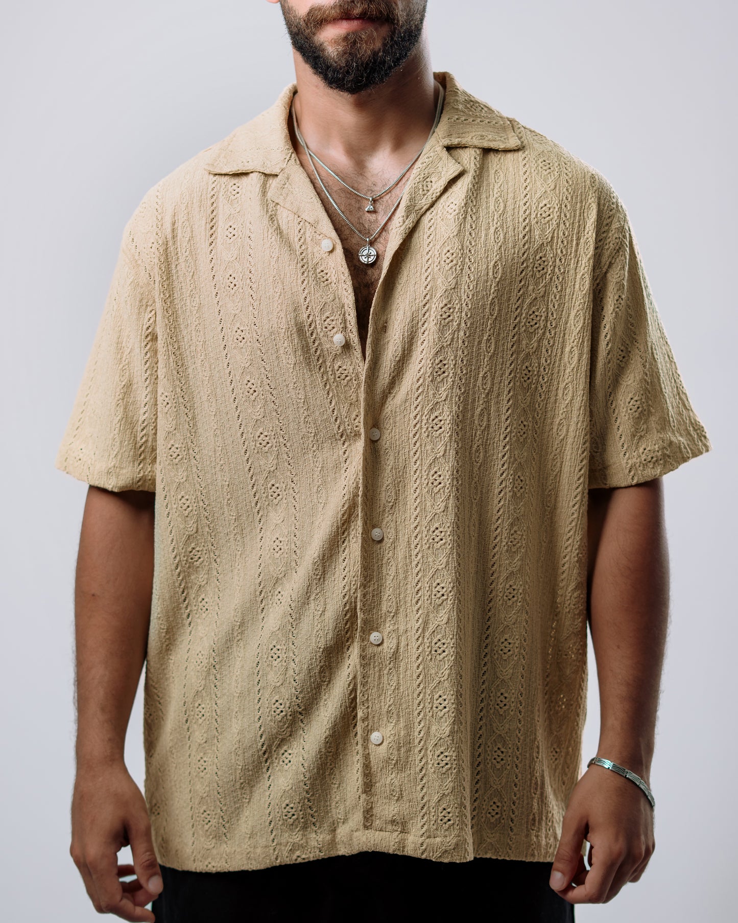 Light Olive Textured Shirt