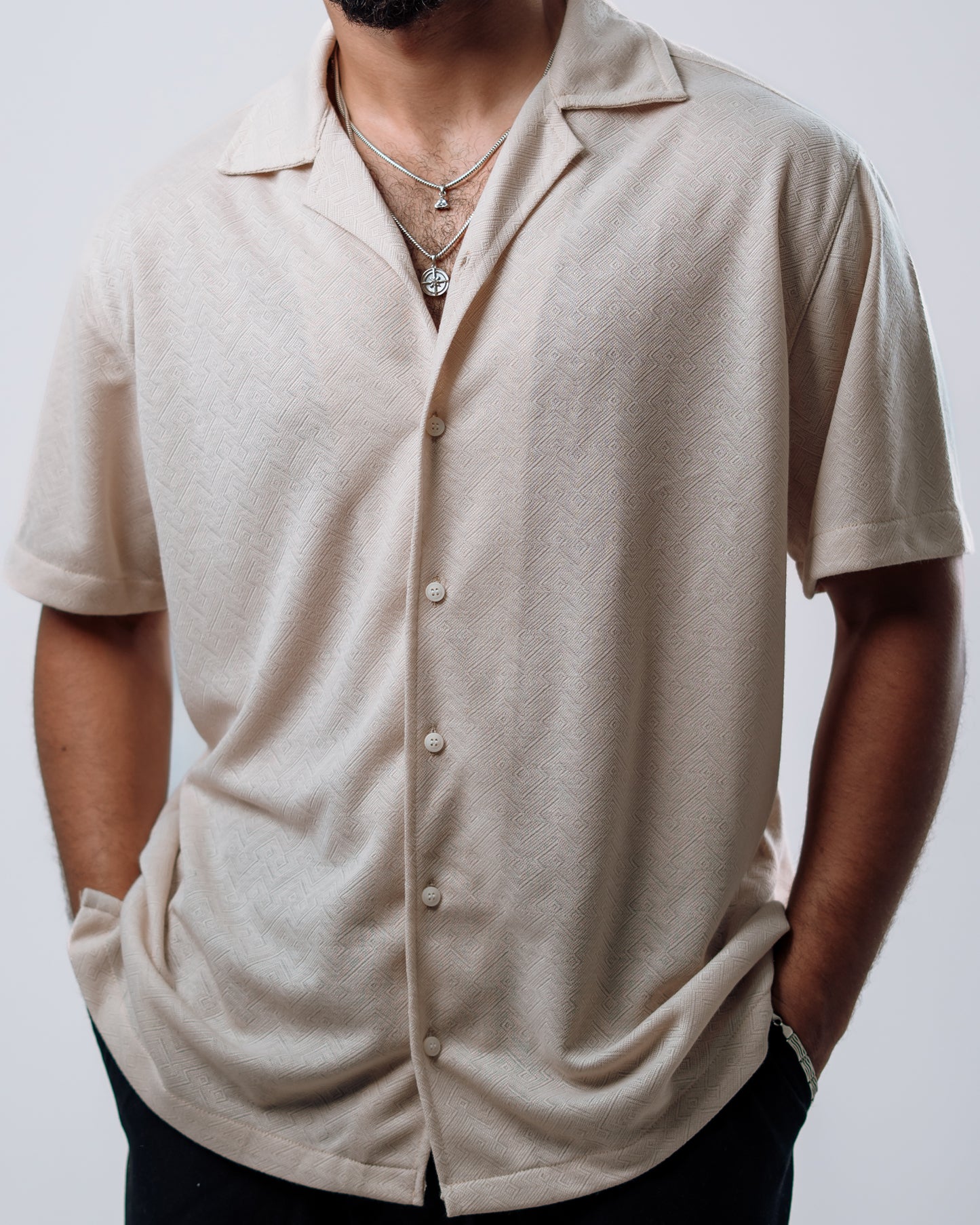 Classic Beige Cuban Shirt