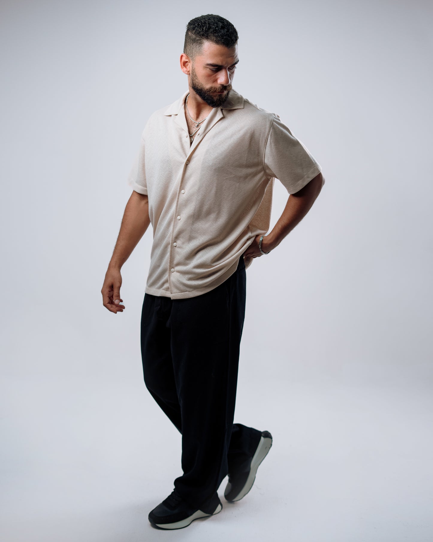 Classic Beige Cuban Shirt
