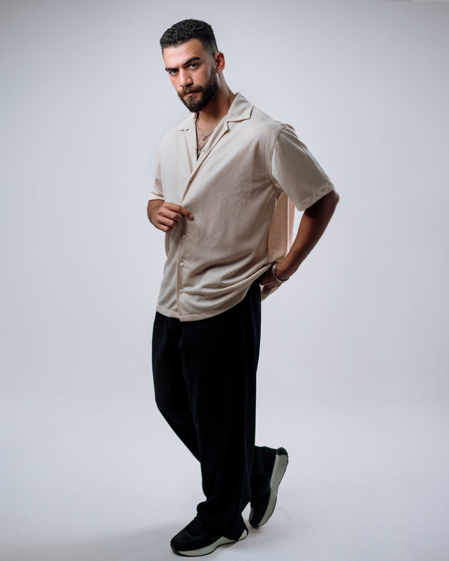 Classic Beige Cuban Shirt
