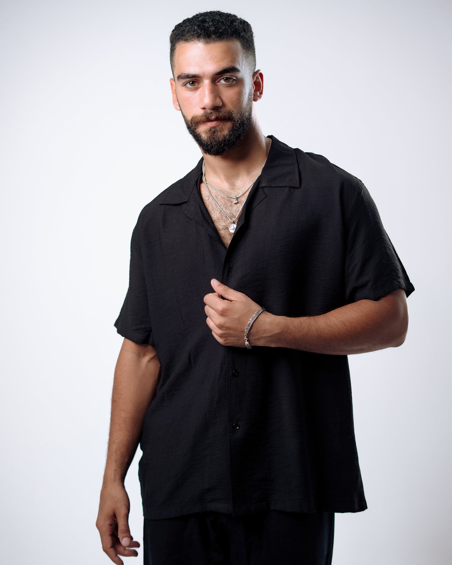 Classic Black Linen Shirt
