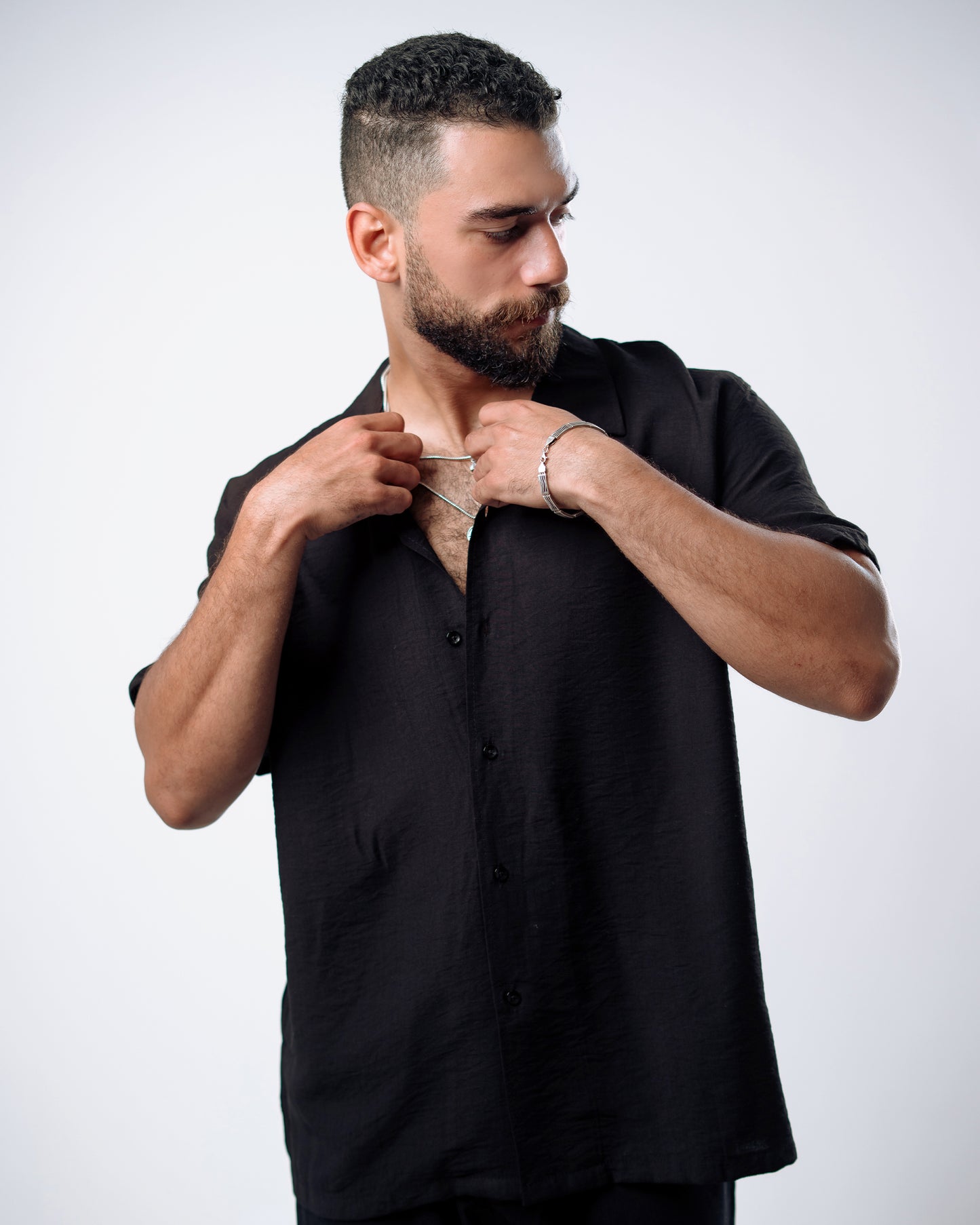 Classic Black Linen Shirt