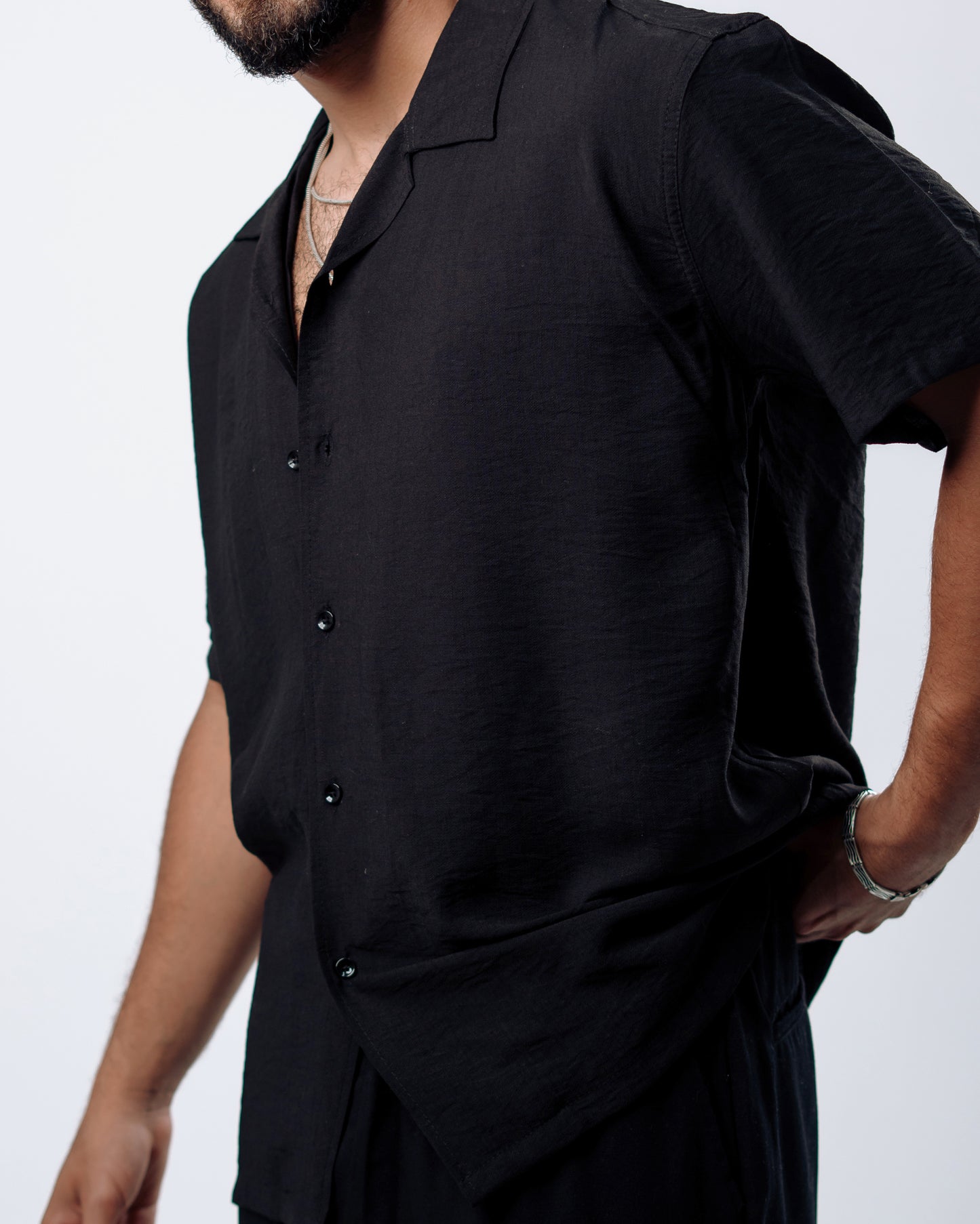 Classic Black Linen Shirt