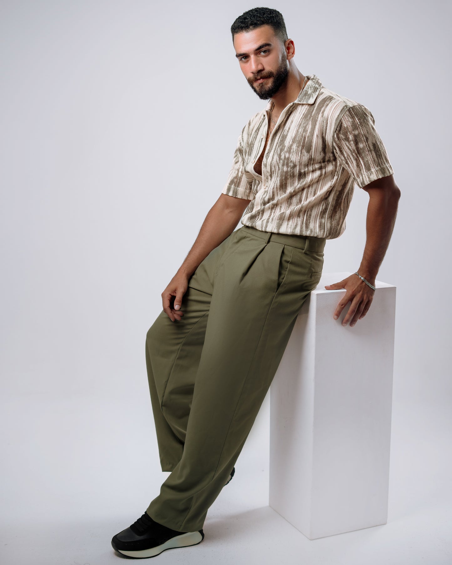 Retro Stripes Linen Shirt