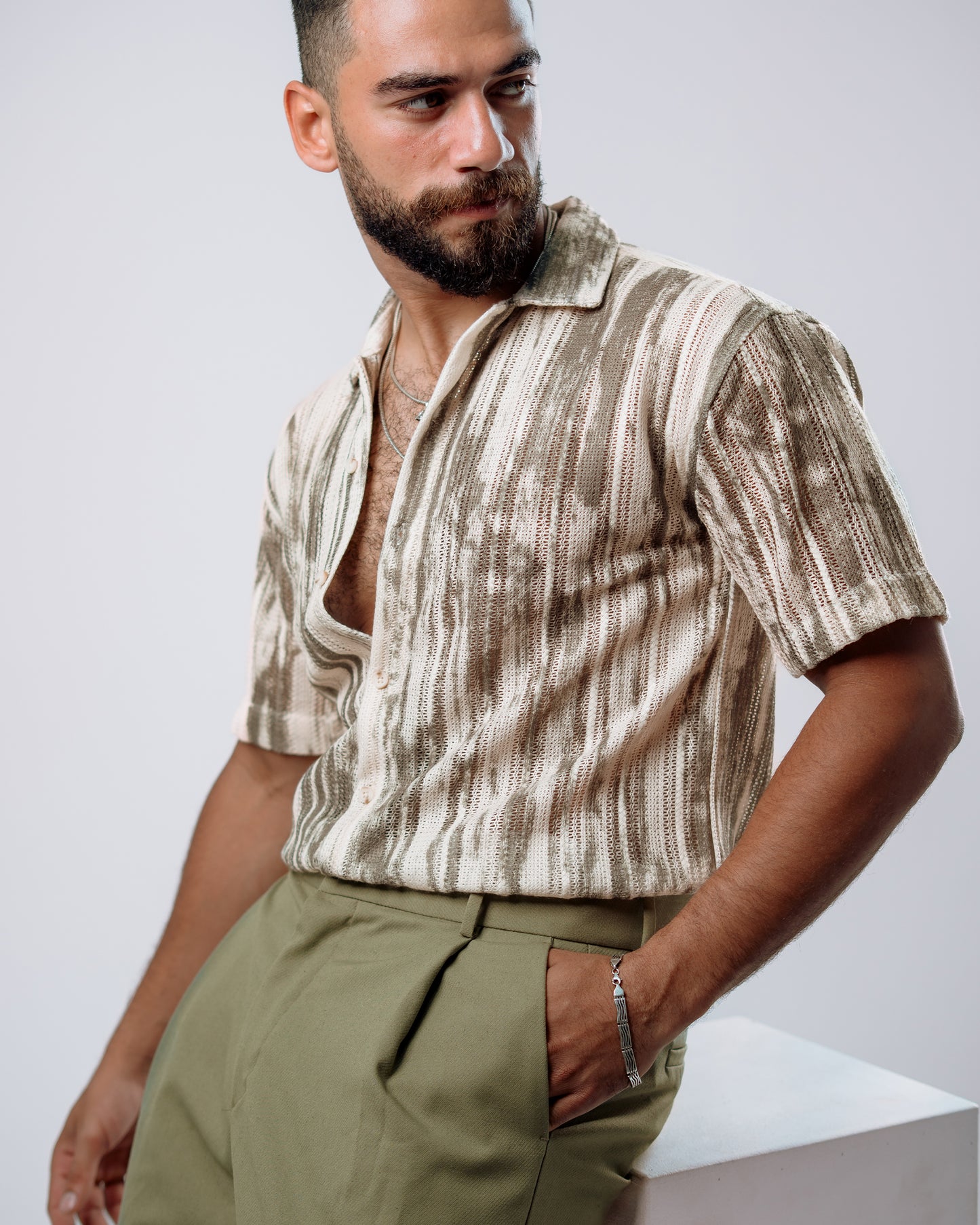 Retro Stripes Linen Shirt