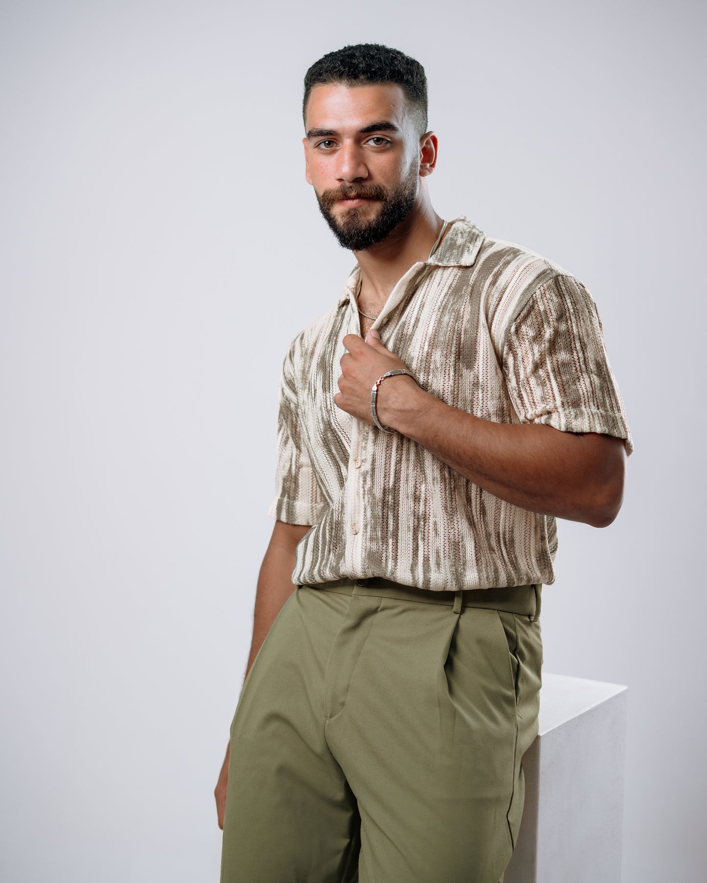 Retro Stripes Linen Shirt