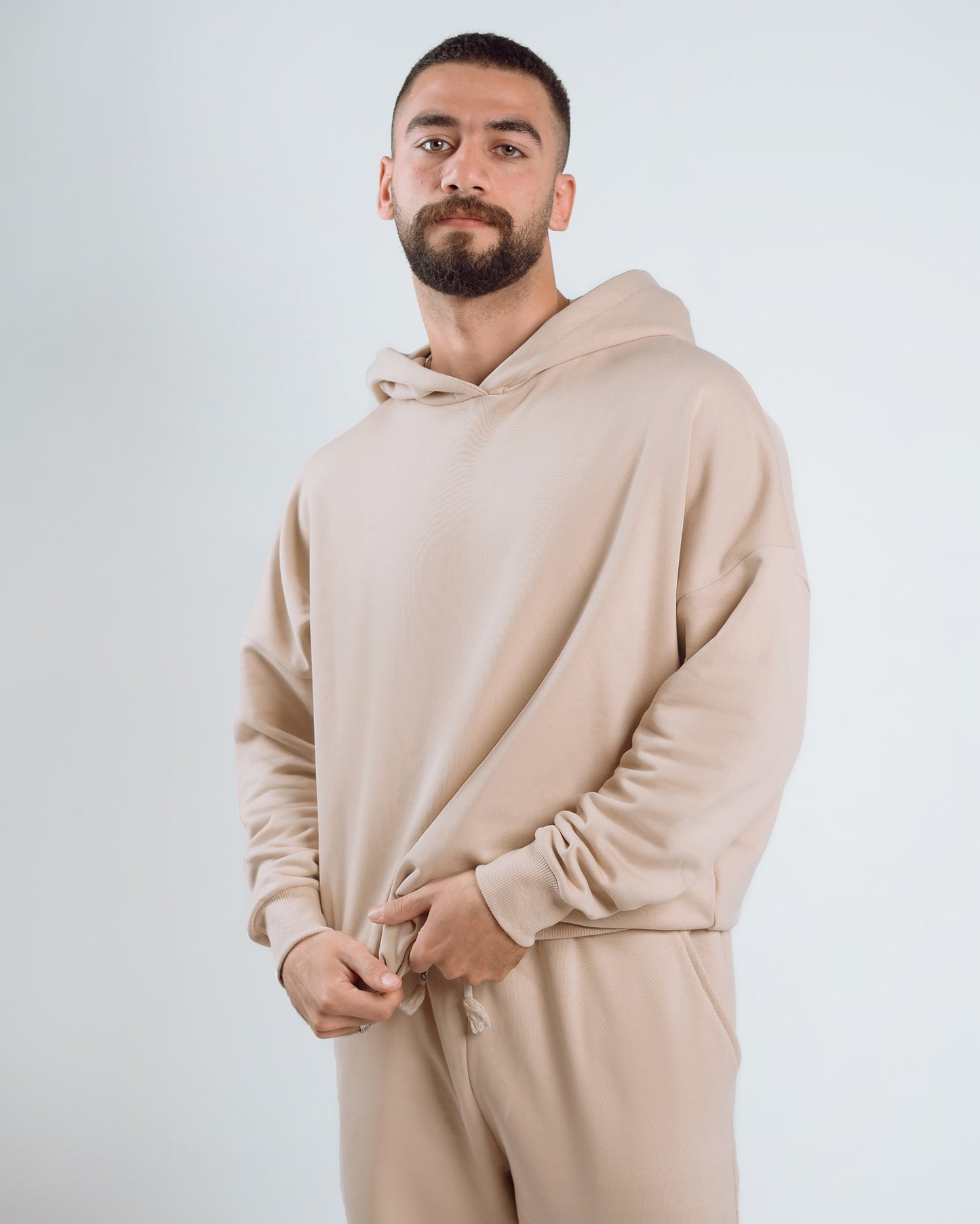 Men’s Oversized Hoodie – Beige
