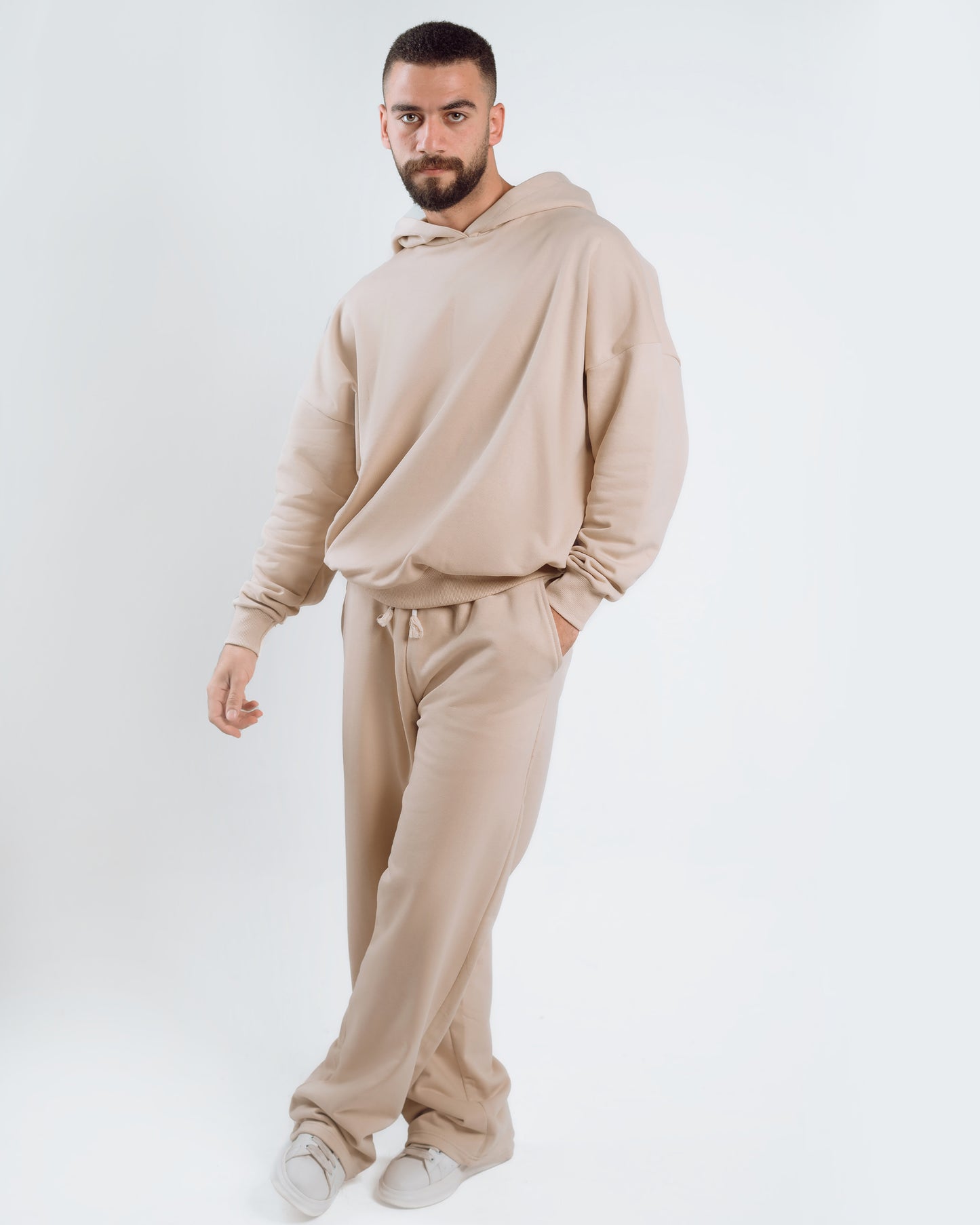 Men’s Oversized Hoodie – Beige