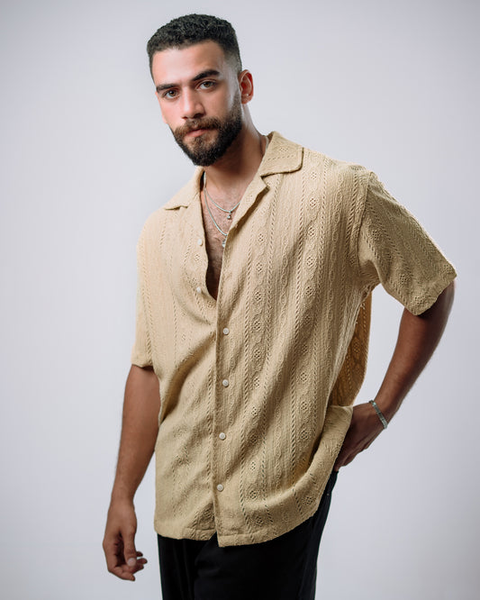Light Olive Textured Shirt
