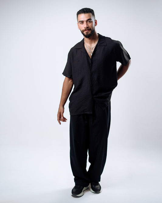 Classic Black Linen Shirt