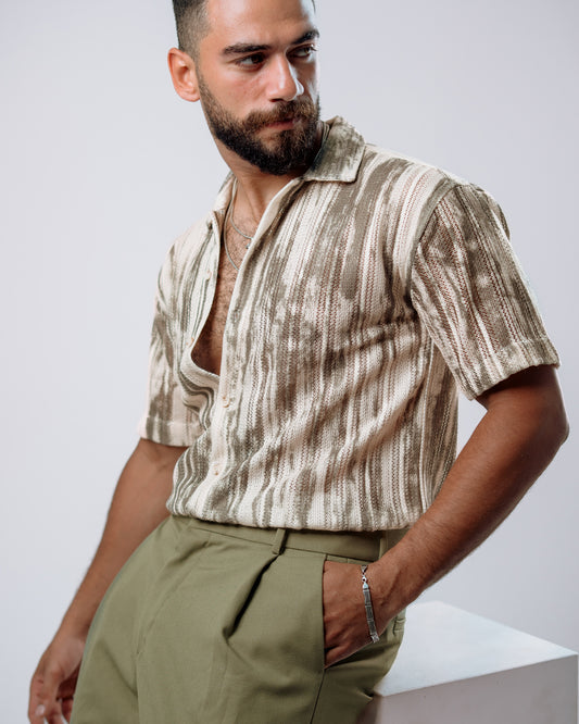 Retro Stripes Linen Shirt